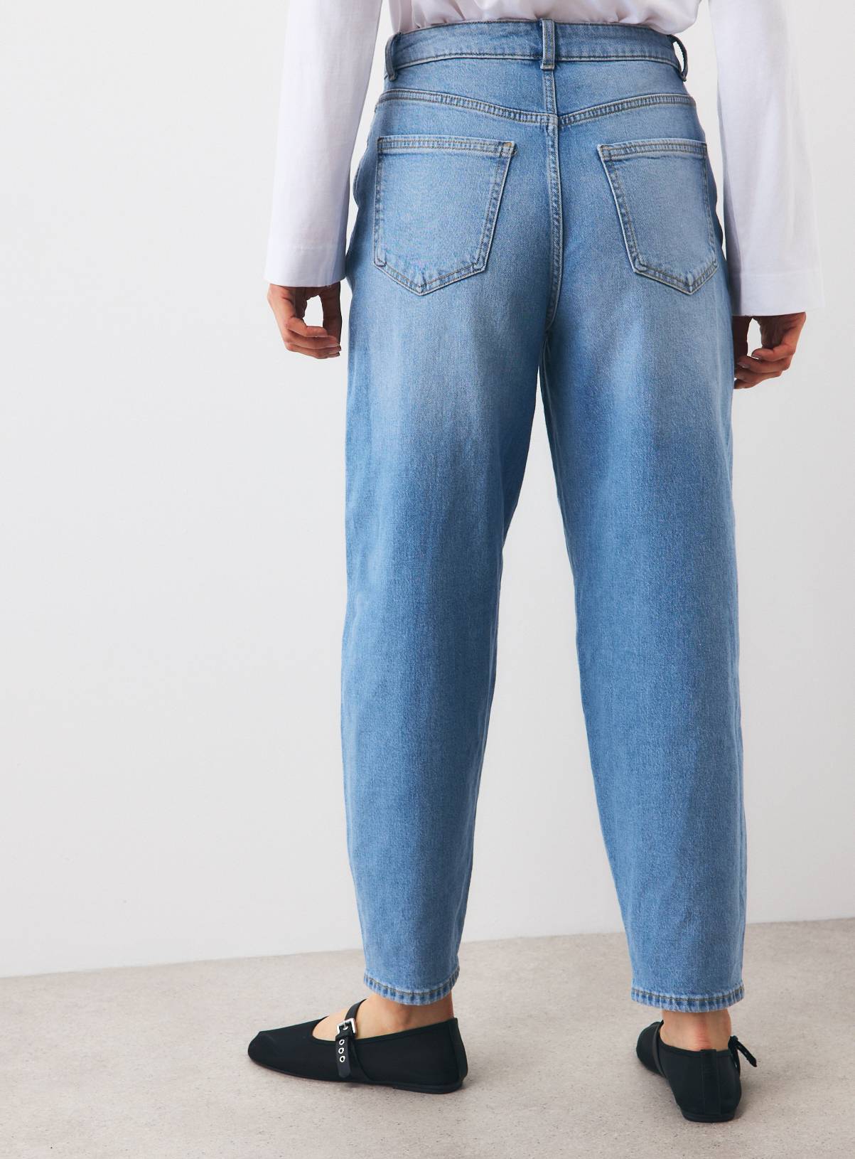 Light Denim Barrel Leg Co-ord Jeans 18L - Image 4